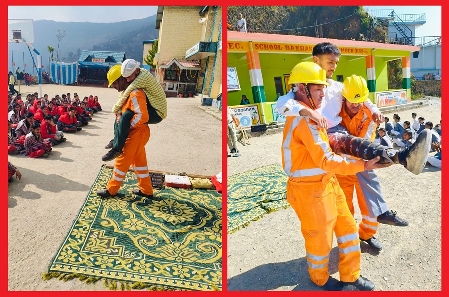 राजकीय वरिष्ठ माध्यमिक विद्यालय, शिलाई एवं बकरास  में मॉक ड्रिल व जन-जागरूकता कार्यक्रम 