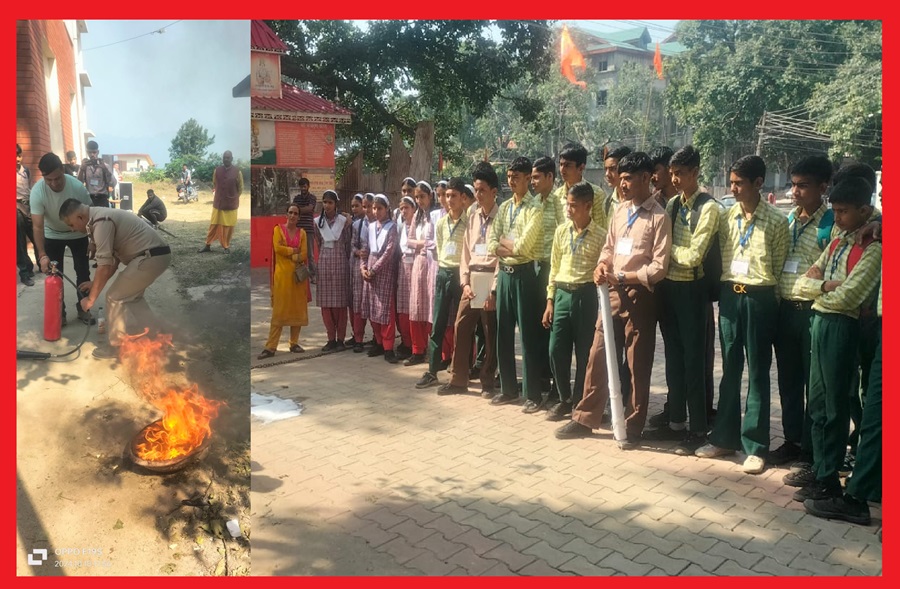  राजकीय वरिष्ठ माध्यमिक पाठशाला, विक्रम बाग के छात्रों ने अग्नि सुरक्षा  व अग्निशामक यंत्रों को चलाने की सीखी बारीकियां 