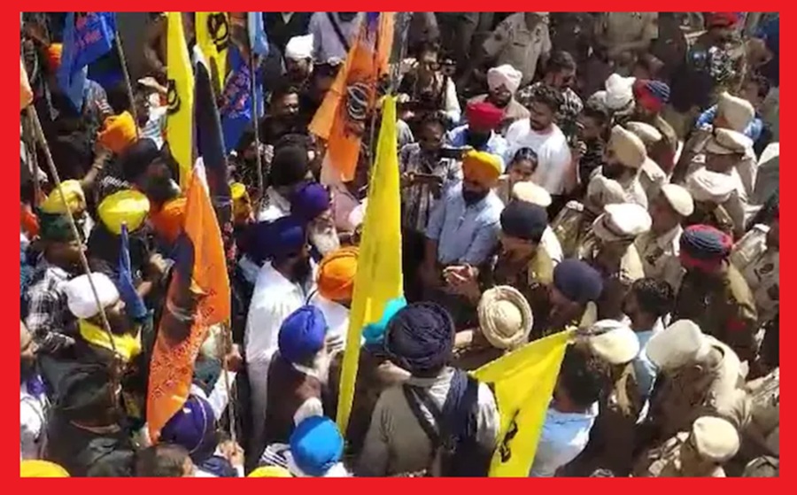पंजाब-हिमाचल के बॉर्डर पर पुलिस ने रोके खालिस्तानी समर्थक: सीमा पार करने पर अड़े प्रदर्शनकारी