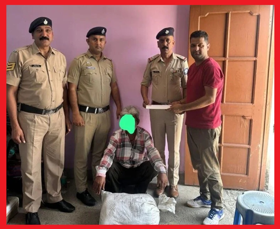 पांवटा साहिब में 17.002 कि. ग्रा. भुक्की के साथ एक व्यक्ति गिरफ्तार