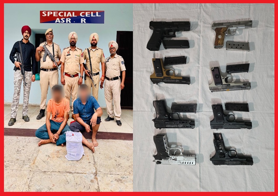 दो सगे भाइयों सहित4 आरोपियों से पुलिस ने बरामद की 5 पिस्तौल 30 बोर, 3 पिस्तौल 9MM  
