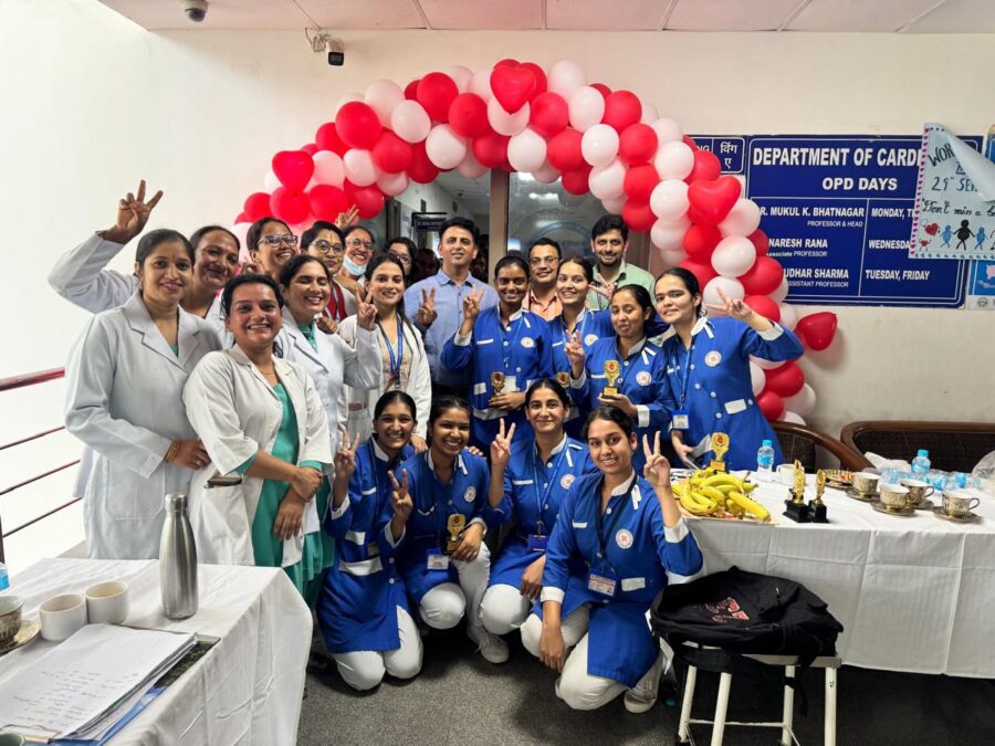 विश्व हृदय दिवस 2025 का  माता पद्मावती कॉलेज ऑफ नर्सिंग के विद्यार्थियों ने किया आयोजन
