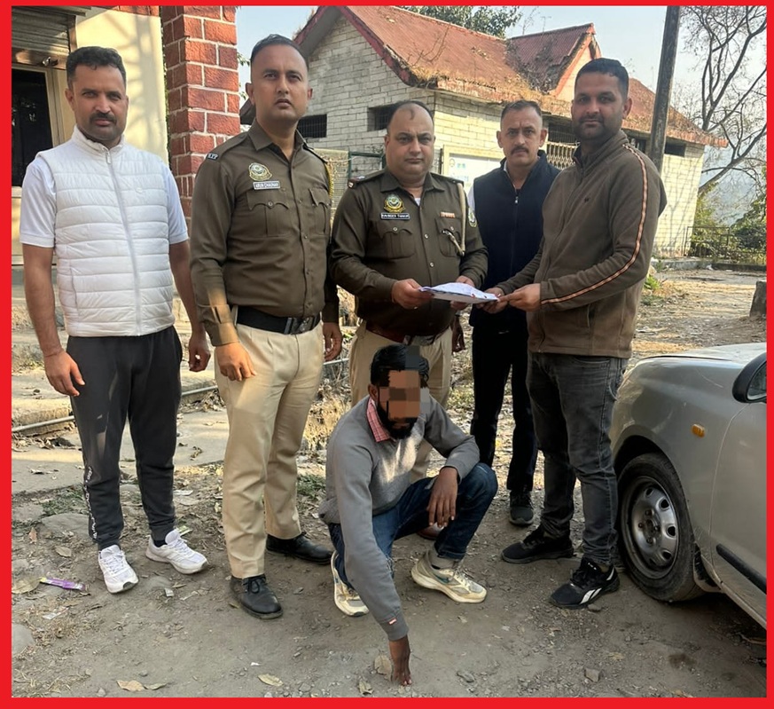 पांवटा साहिब में 2.18 ग्राम  स्मैक के साथ 33 वर्षीय आरोपी गिरफ्तार