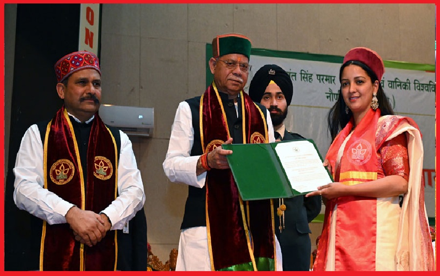 नौणी यूनिवर्सिटी के दीक्षांत समारोह में बेटियों ने मारी बाजी  12 में से 9 को मिले गोल्ड मेडल
