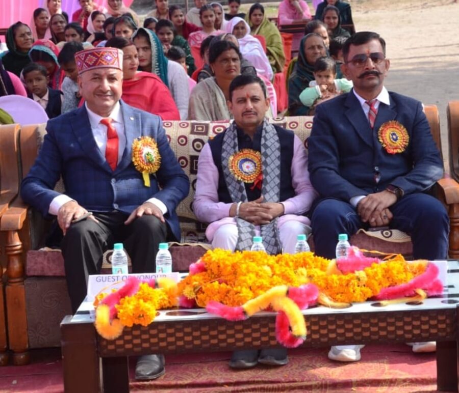 शहीद कमल कांत मेमोरियल विद्यालय कोटडी व्यास में माँ सरस्वती की मूर्ति की स्थापना और स्पोर्ट्स किट वितरण