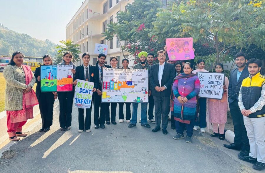 हिमालयन इंस्टीट्यूट ऑफ कंप्यूटर साइंस ने मनाया राष्ट्रीय प्रदूषण नियंत्रण दिवस,निकली रैली 
