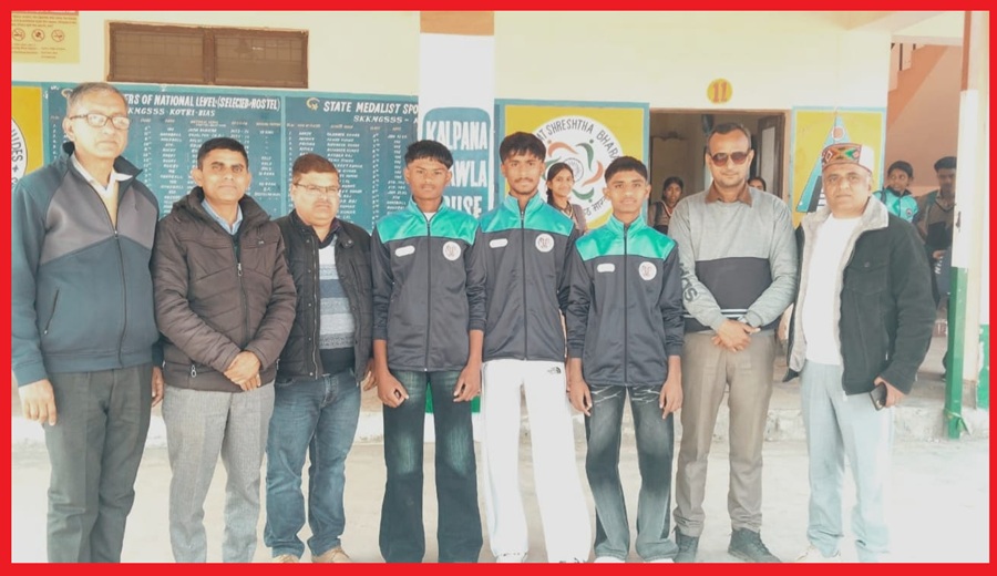 कोटडी व्यास के आर्यन, अंकित, लक्ष्य करेंगे प्रदेश का प्रतिनिधित्व;कलिंगा इंटरनेशनल स्टेडियम मे दिखाएंगे अपना जोहर