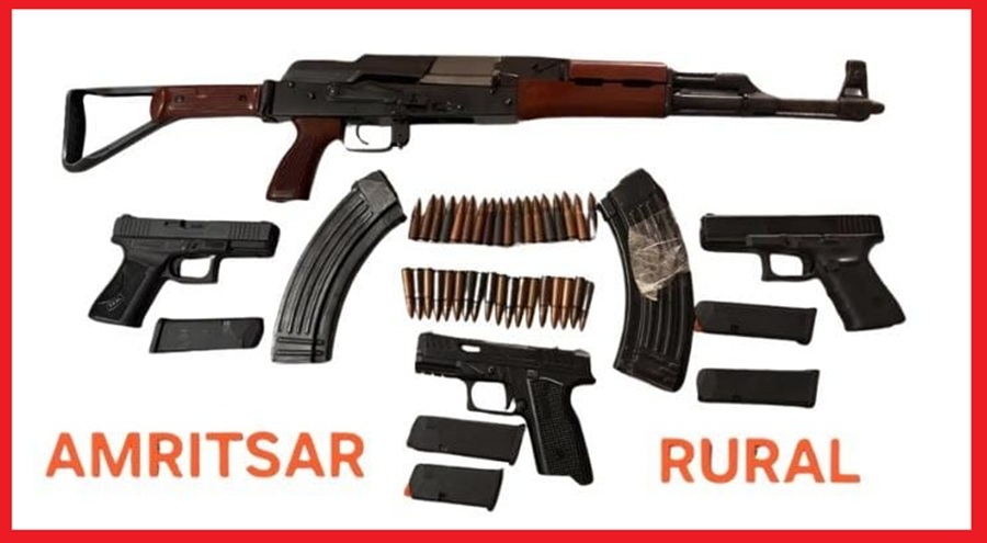 आईएसआई की सहायता प्राप्त हथियार तस्करी माड्यूल का पर्दाफाश; ए के -47 राइफल समेत चार हथियारों के साथ दो आरोपी काबू: डीजीपी गौरव यादव