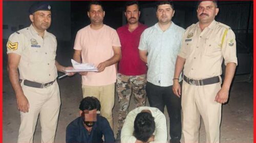 पांवटा साहिब में 214 ग्राम चरस के साथ दबोचे दो नशा तस्कर , मोटरसाइकिल भी जब्त
