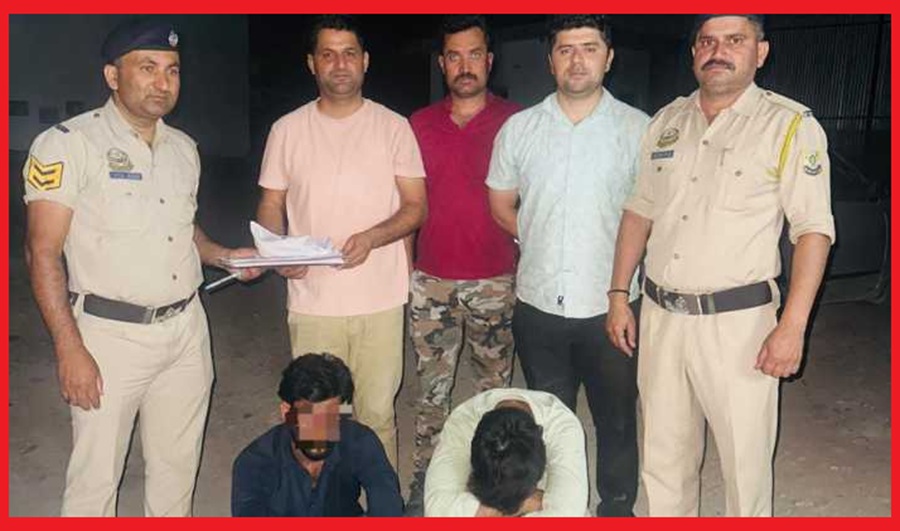 पांवटा साहिब में 214 ग्राम चरस के साथ दबोचे दो नशा तस्कर , मोटरसाइकिल भी जब्त