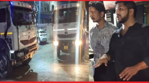 भाजपा युवा मोर्चा ने बद्रीपुर–पुरुवाला मार्ग पर ट्रालों को रोका, बिना नंबर प्लेट वाहनों पर उठाए सवाल